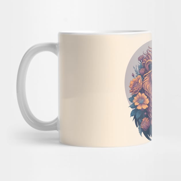 Floral Bloom Lion King Vintage Classic Style by Sekaifi Studio